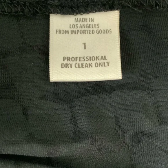 STONE COLD FOX Virgo Burnout Silk Velvet Dress Textured Plunge Black Size XS/S - Picture 13 of 15